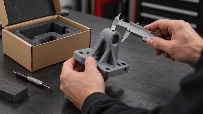 Step 3, Post processing and delivery of 3D printed parts