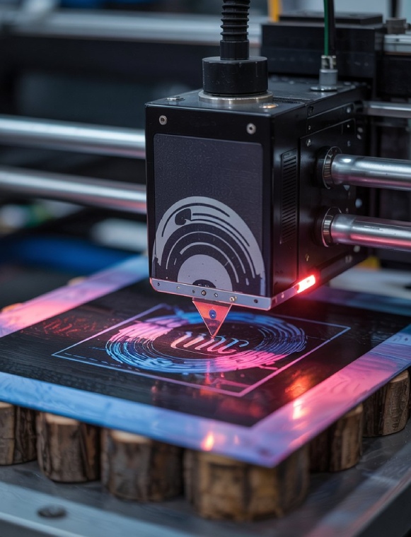 UV printer applying ink on substrate Singapore